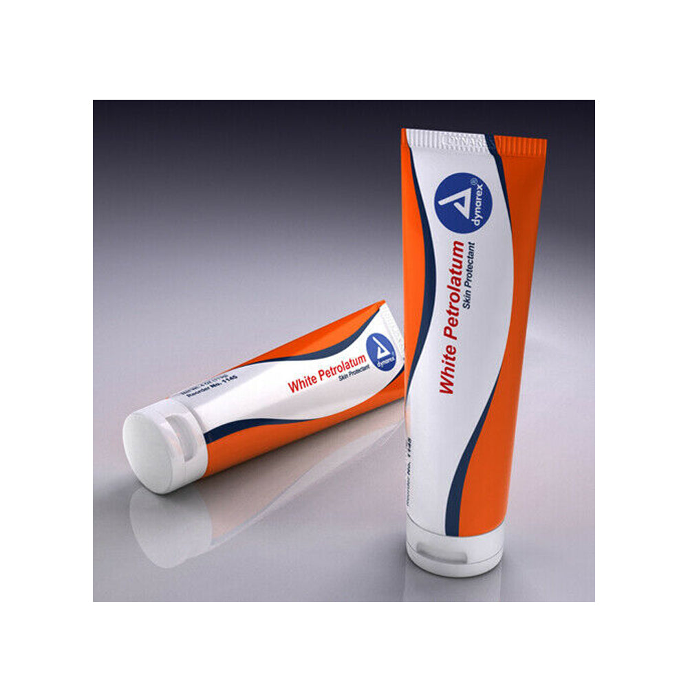 Dynarex 1145 Petrolatum Jelly, White, 4 oz Flip Top Tube, 6/Box