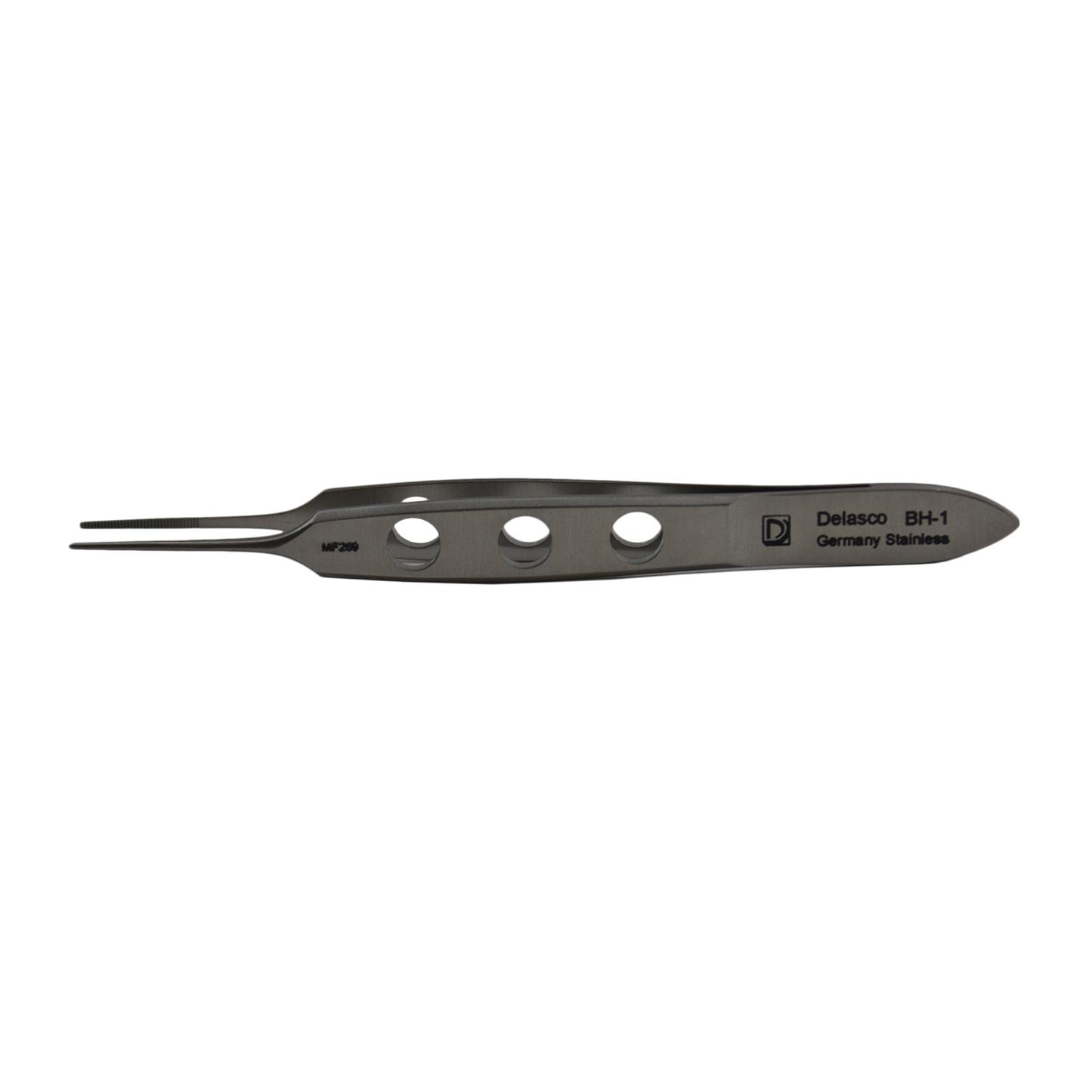 Delasco BH-1 Bishop Harmon Forceps 3.375 in Straight 0.8mm Serrated