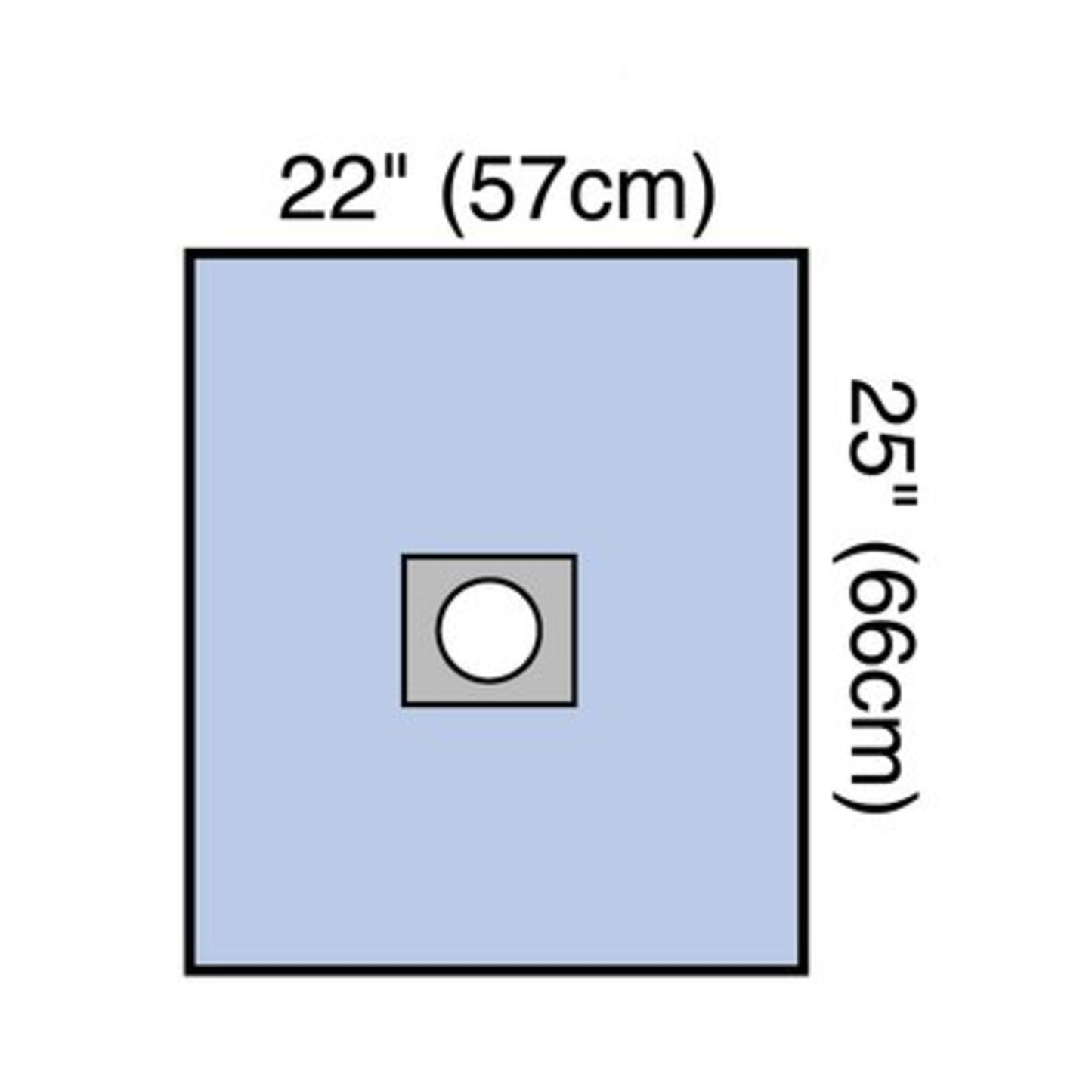 3M 1092 Steri-Drape Minor Procedure Drape, Adhesive Aperture, Fenestrated, 22" X 25", Box of 25