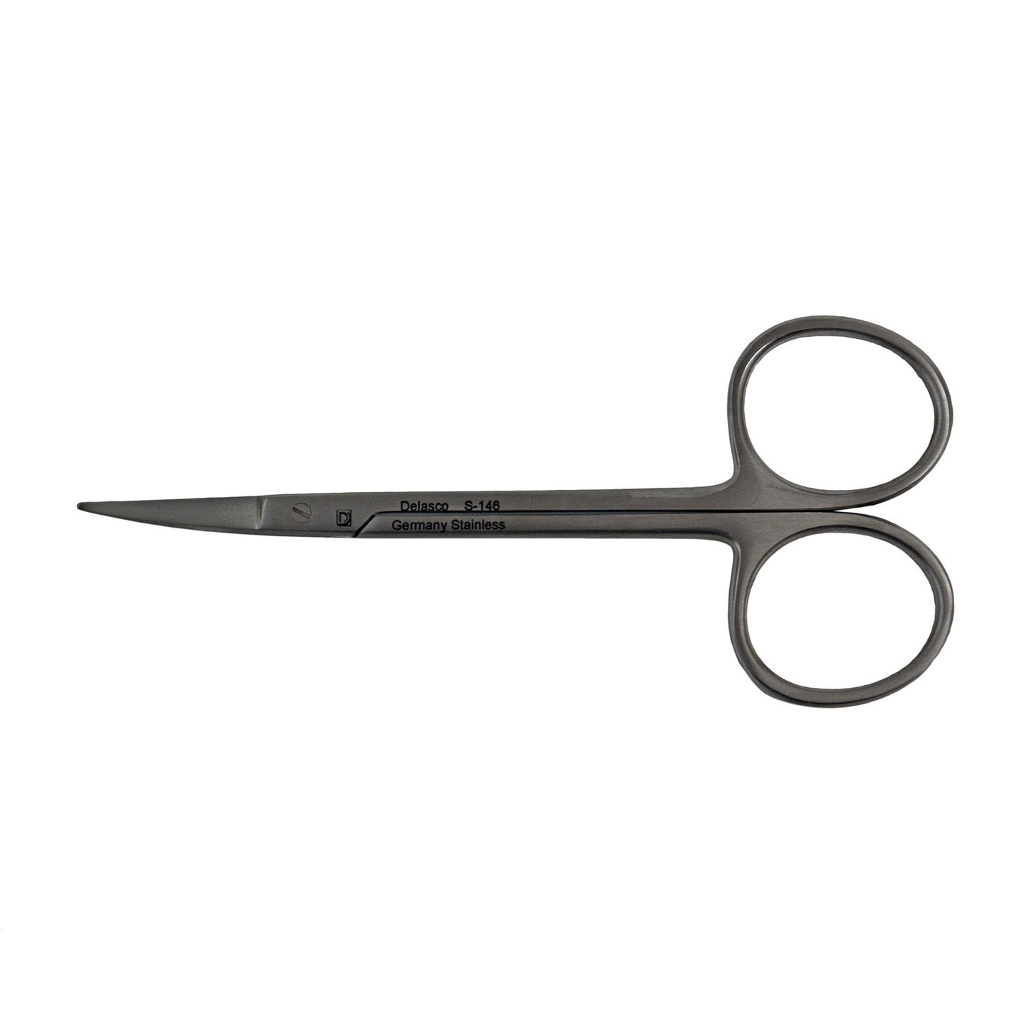 Delasco S-146 Iris Scissors 4.5 in Curved 20mm Blunt/Blunt