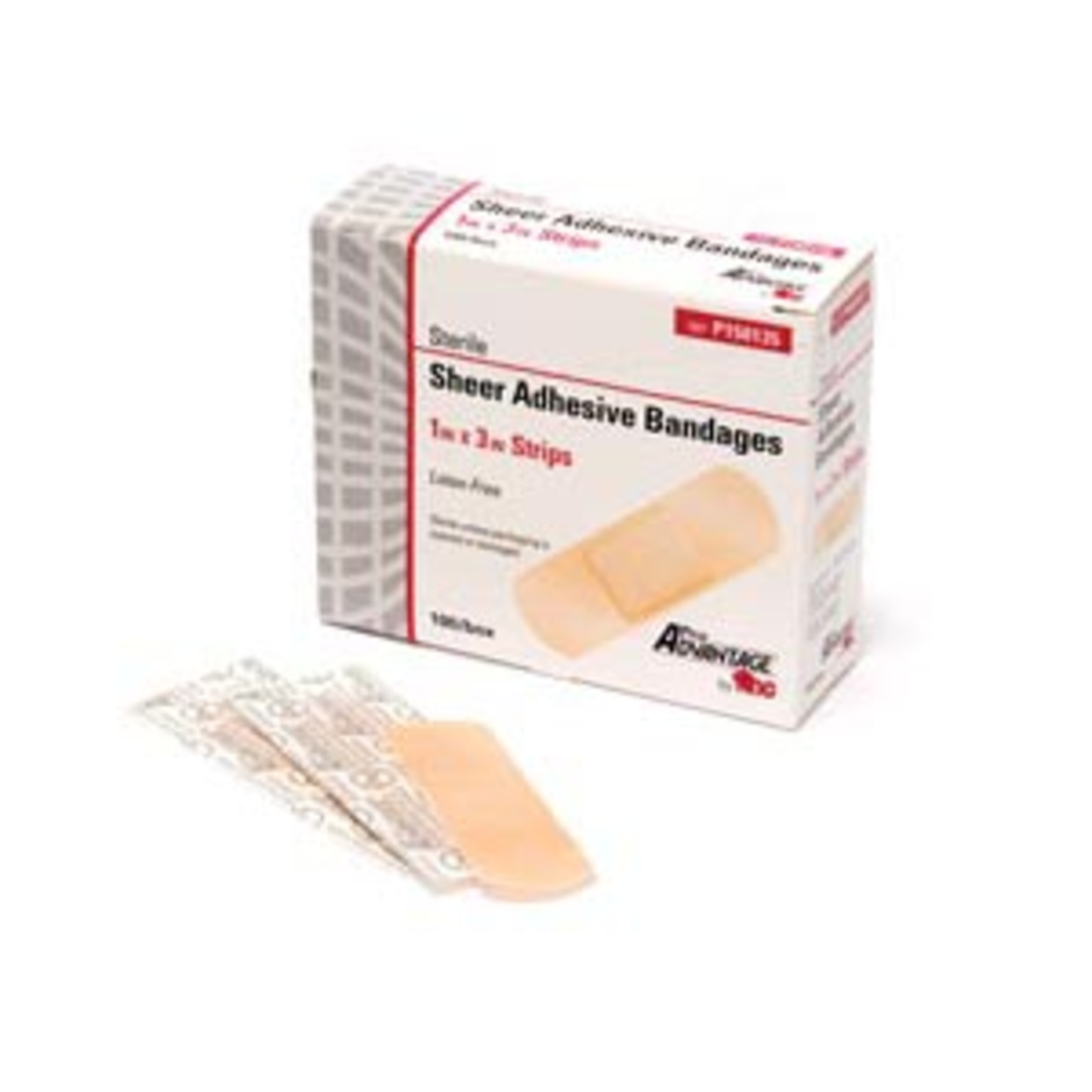 Pro Advantage P150135 Sheer Adhesive Strips, 1" x 3", Box of 100