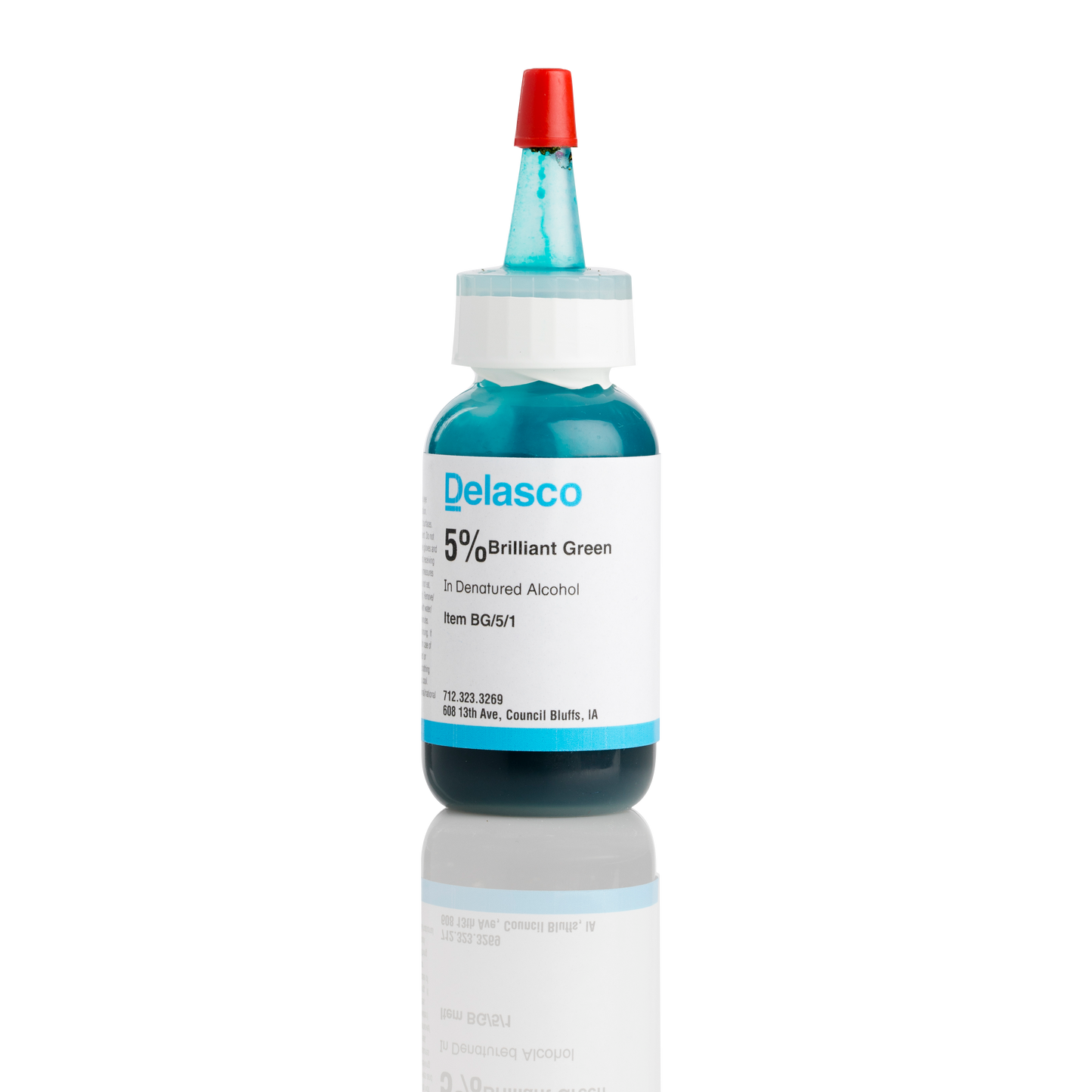 Delasco BG/5/1 Brilliant Green 5% in 95% Denatured Ethyl Alcohol, 1 oz