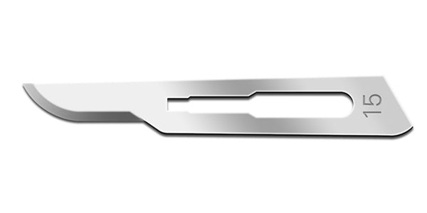 Swann Morton 00SM15 Carbon Steel Blades, Size 15, Box of 100
