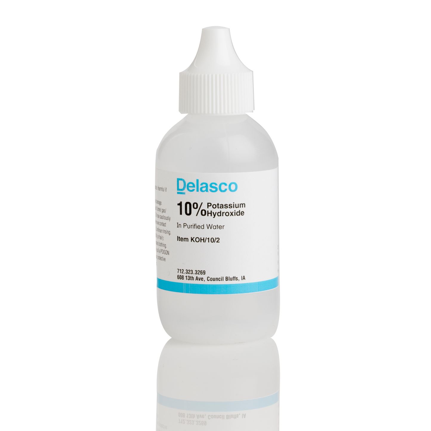 Delasco KOH/10/2 Potassium Hydroxide 10% in Water 2 oz