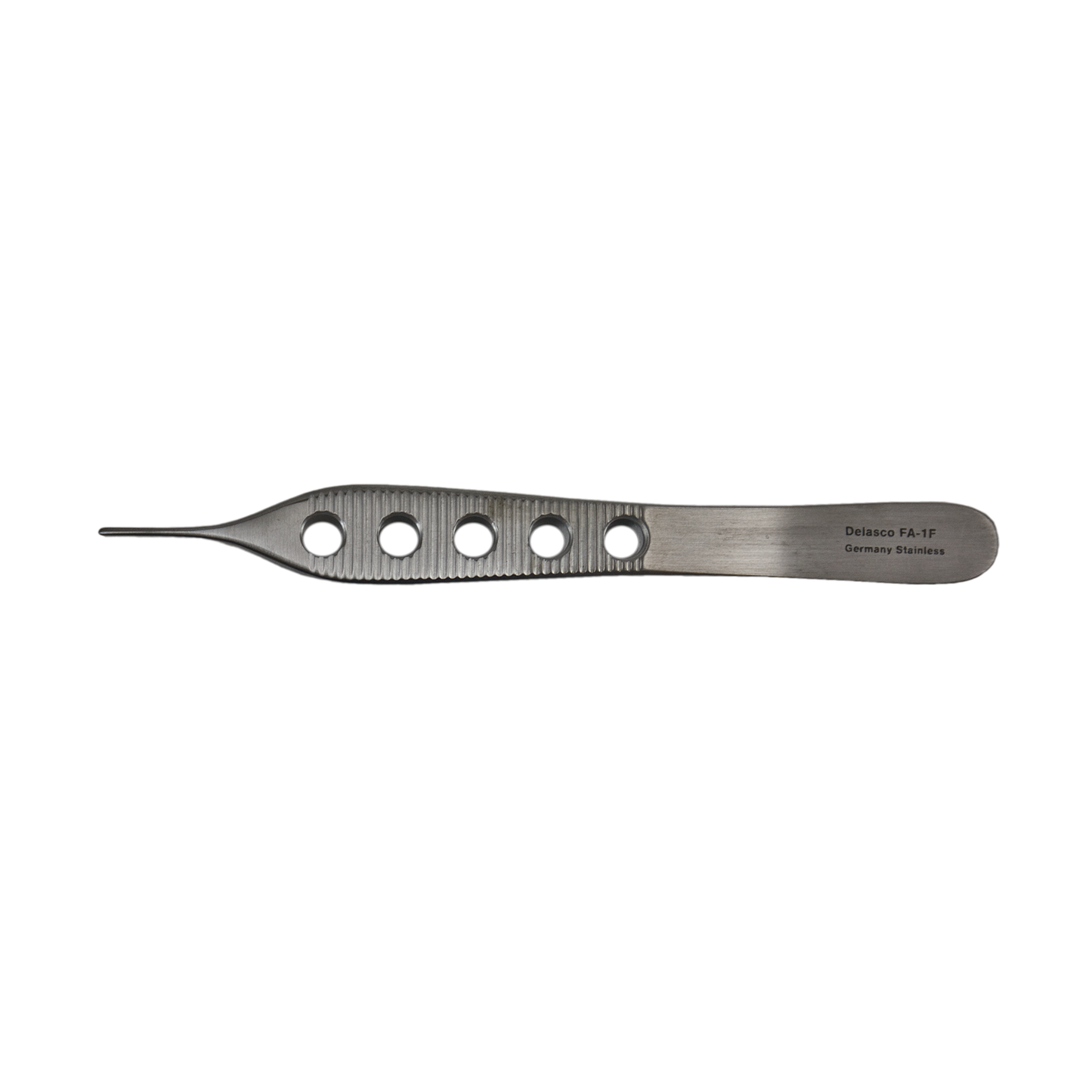 Delasco FA-1F Adson Forceps 4.75 in Straight 1.5mm Serrated, Fenestrated handle