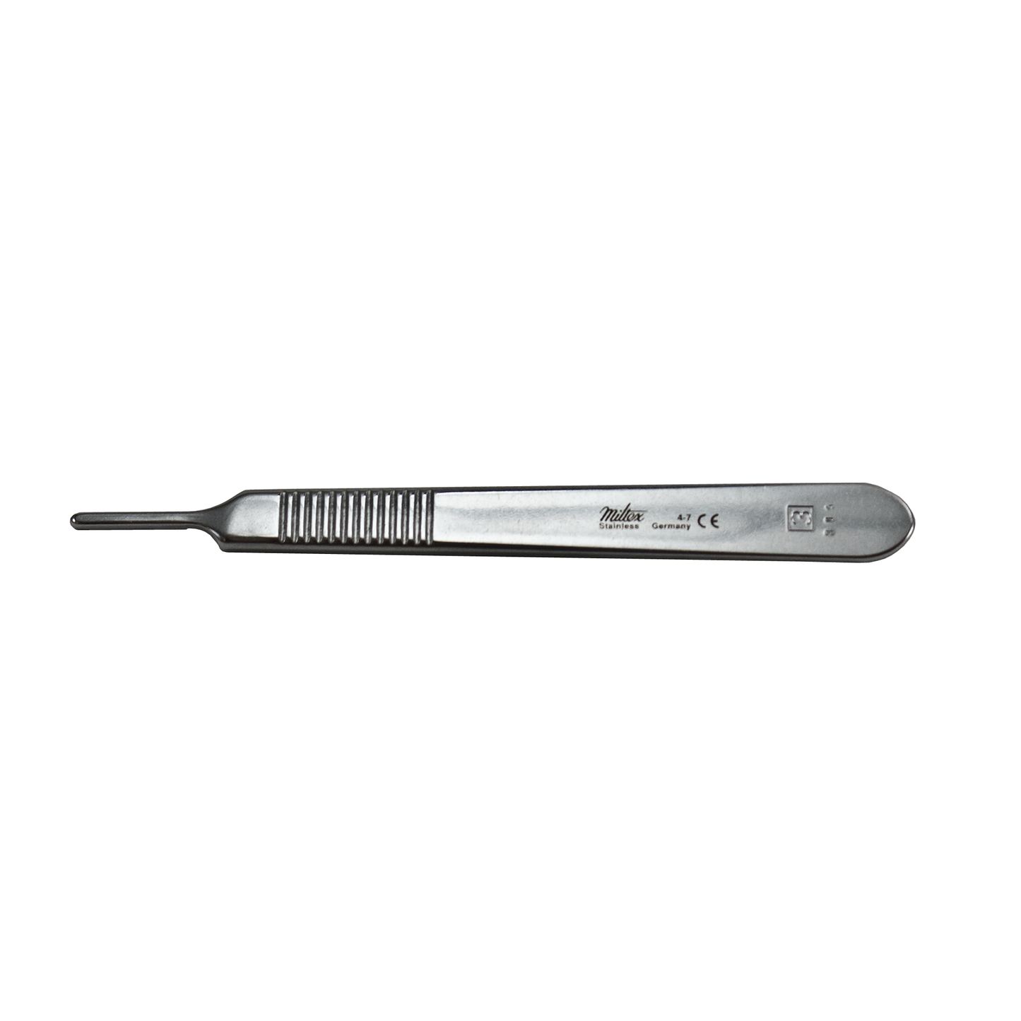 Knife Handle 4.75", No. 3, fits surgical blade #'s 10 thru 15C, w/mm and cm Graduations, by Miltex