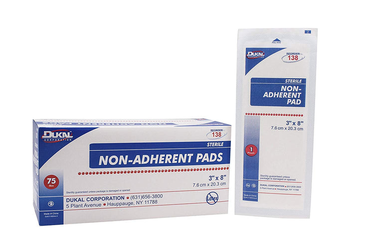 Dukal Non-Adherent Pad, 3" x 8"