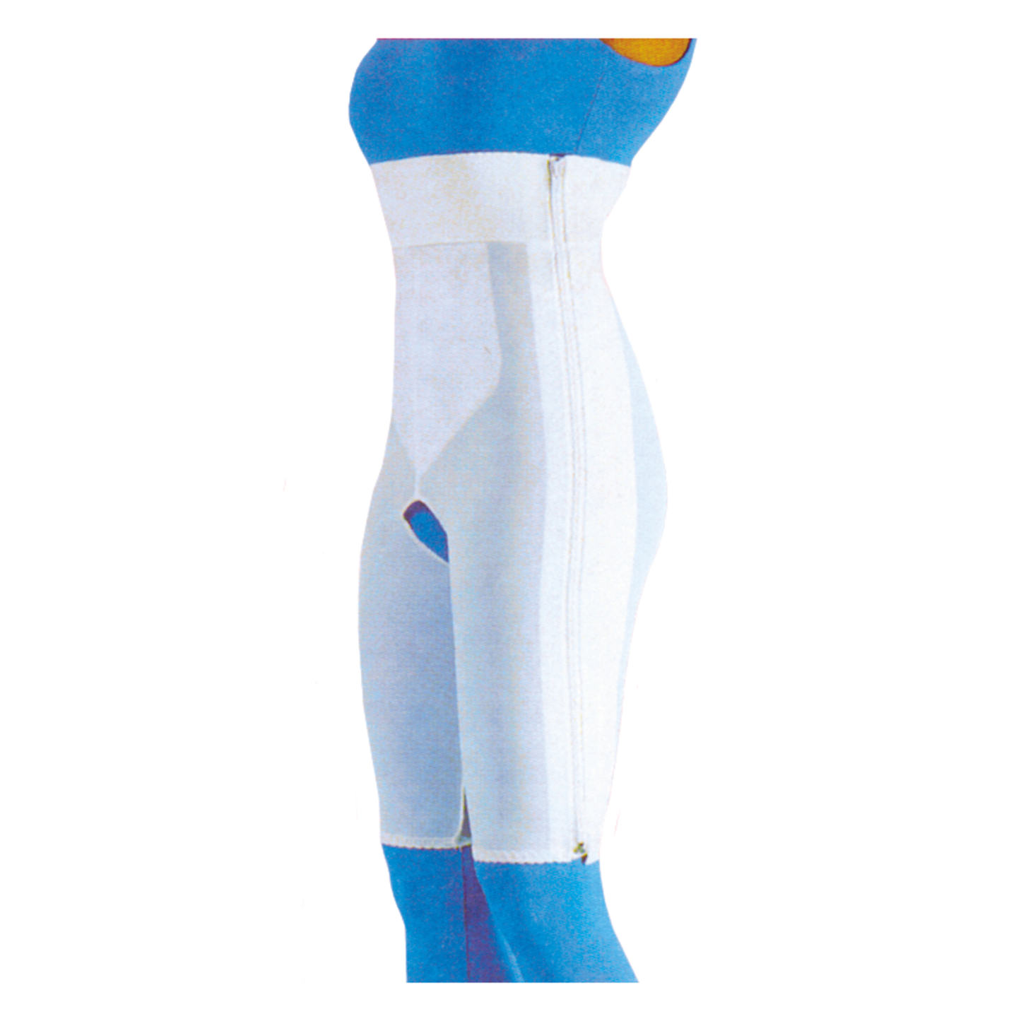 Frank Stubbs F020223 White Above Knee High Waist Compression Girdle, Small