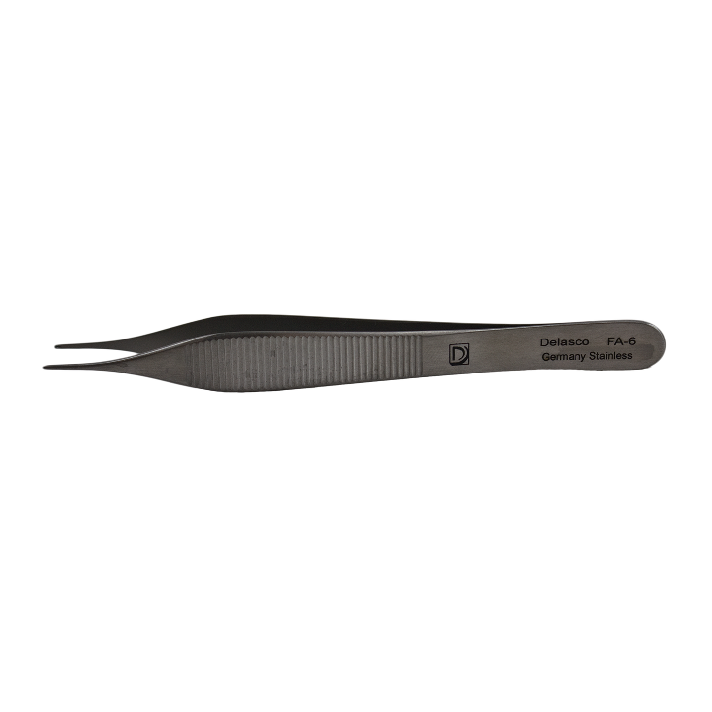 Delasco FA-6 Micro-Adson Forceps 4.75 in Straight 1mm 1x2 Teeth