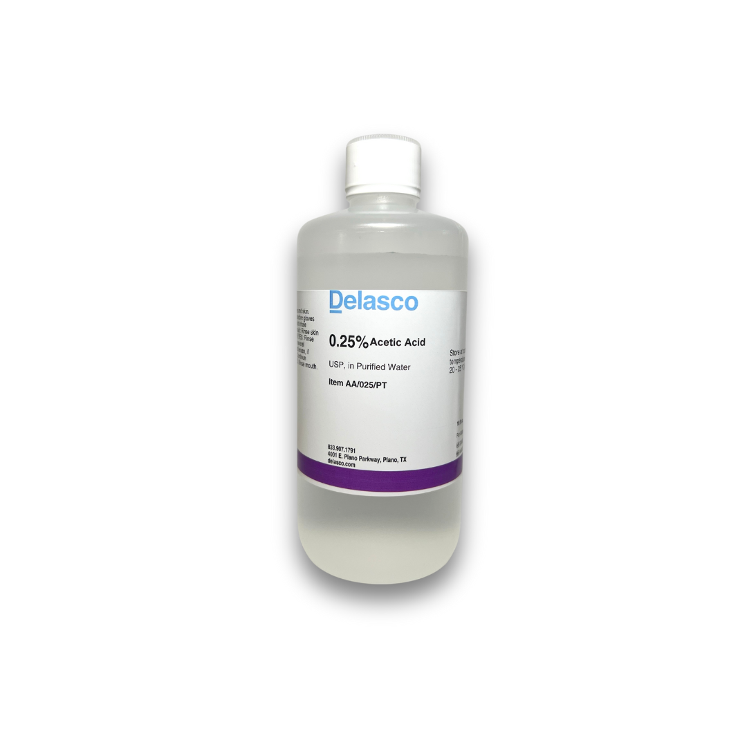 Delasco AA/025/PT Acetic Acid 0.25%, 1 Pint