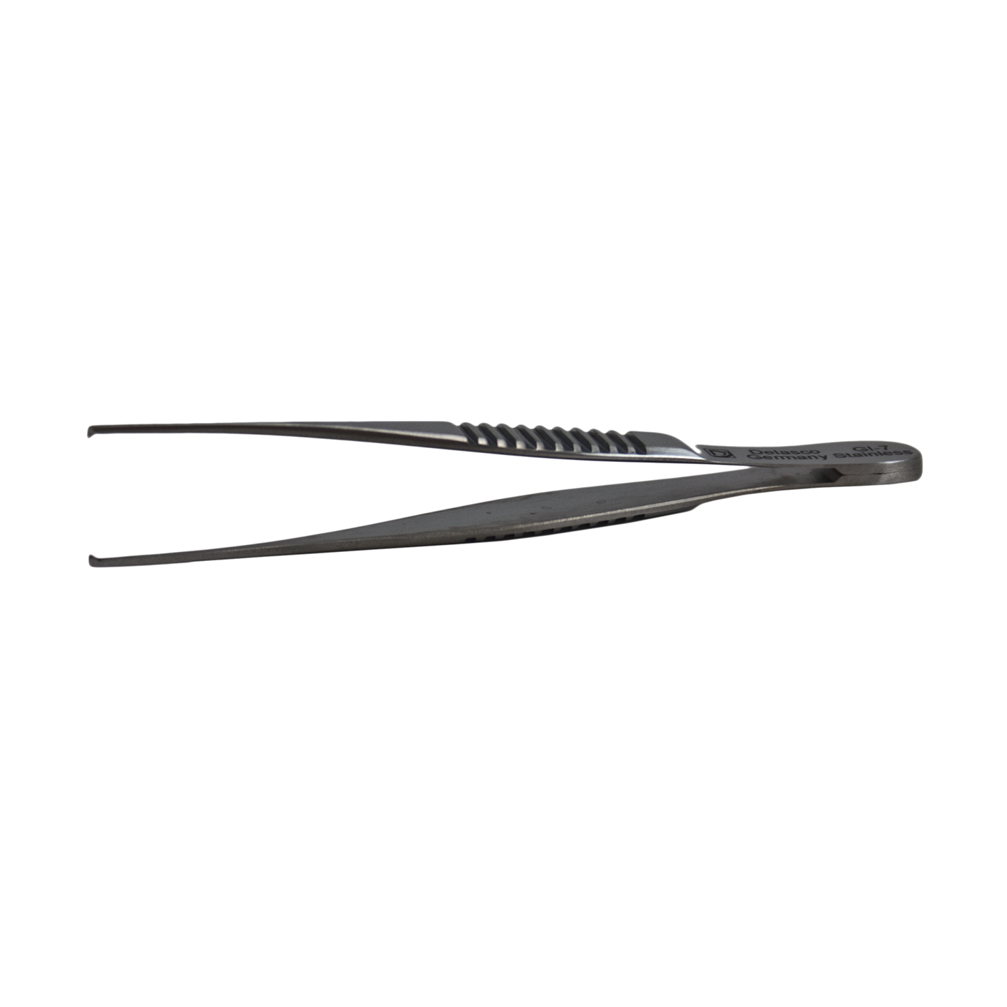 Delasco GI-7 Iris-Graefe Forceps 2.75 in Straight 1mm 1x2 Teeth