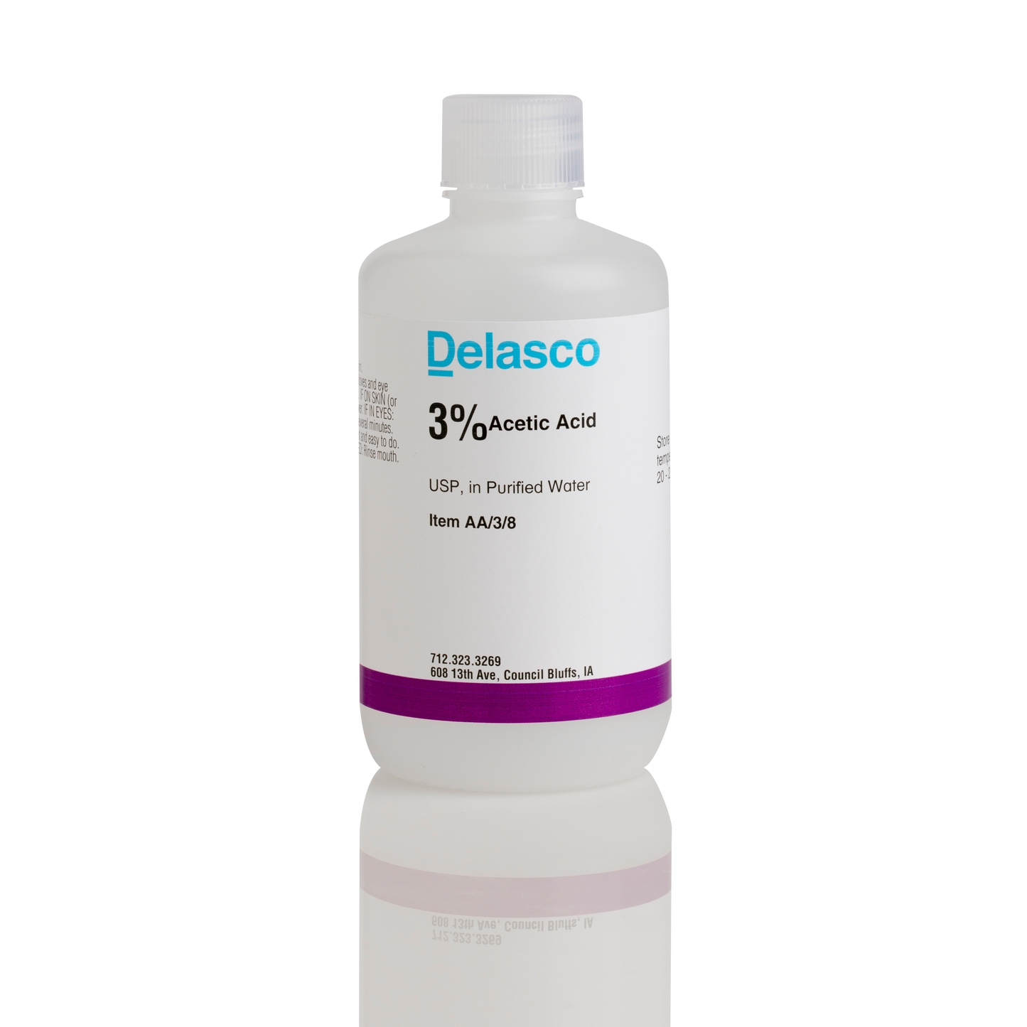 Delasco AA/3/8 Acetic Acid 3% 8 oz