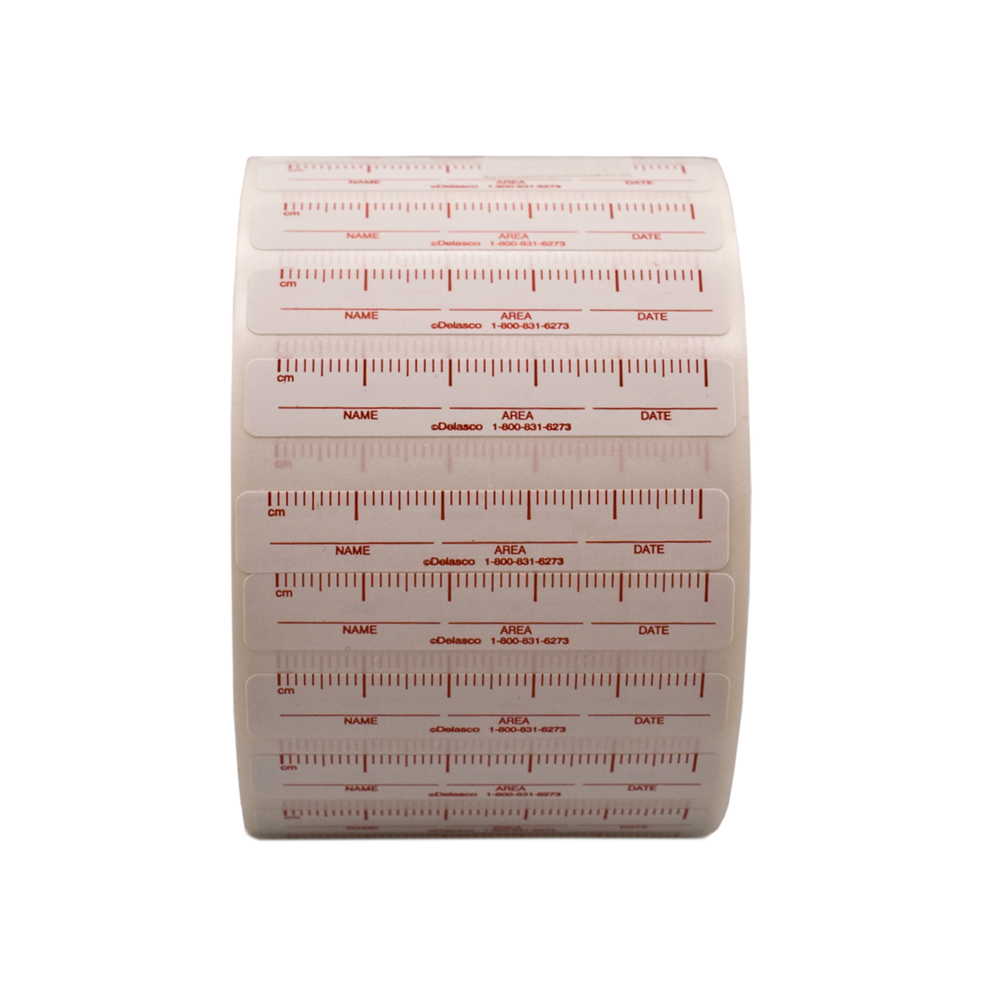 Delasco LP/R Photo Measuring Labels red