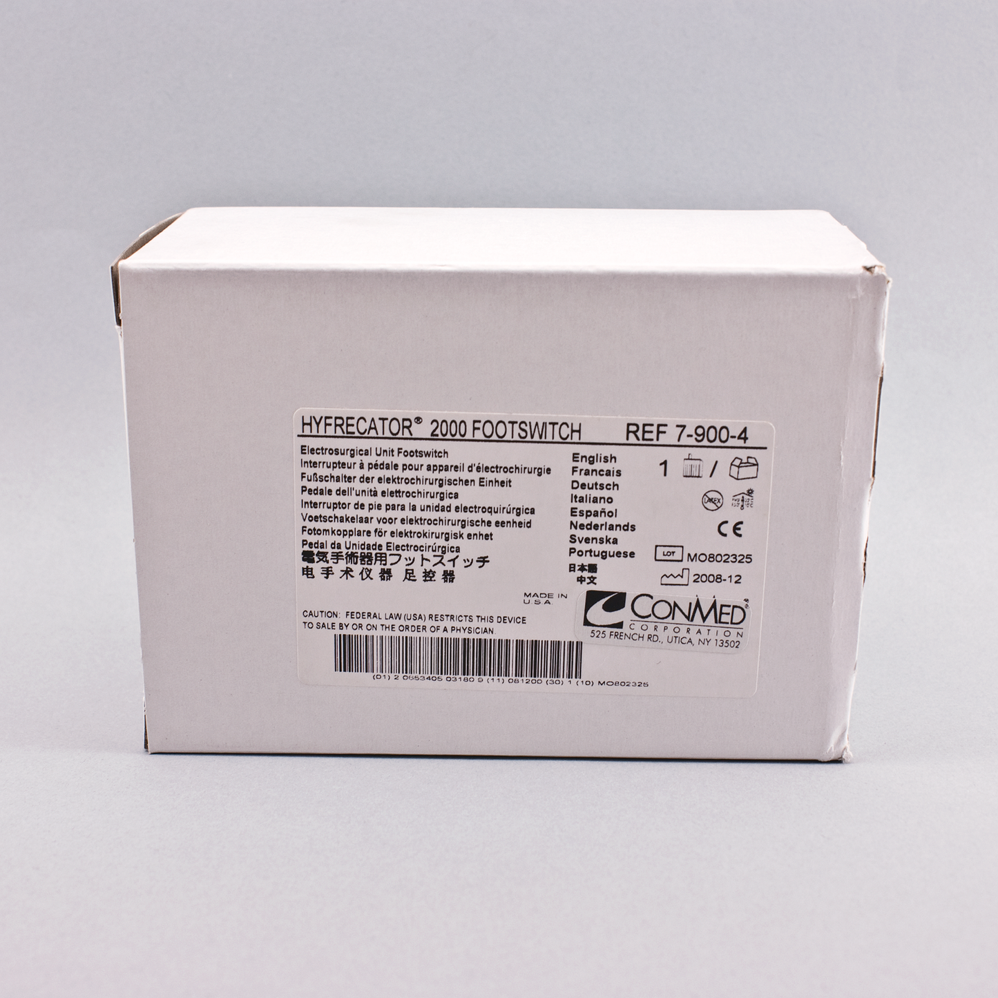 ConMed 7-900-4 Hyfrecator 2000 Footswitch