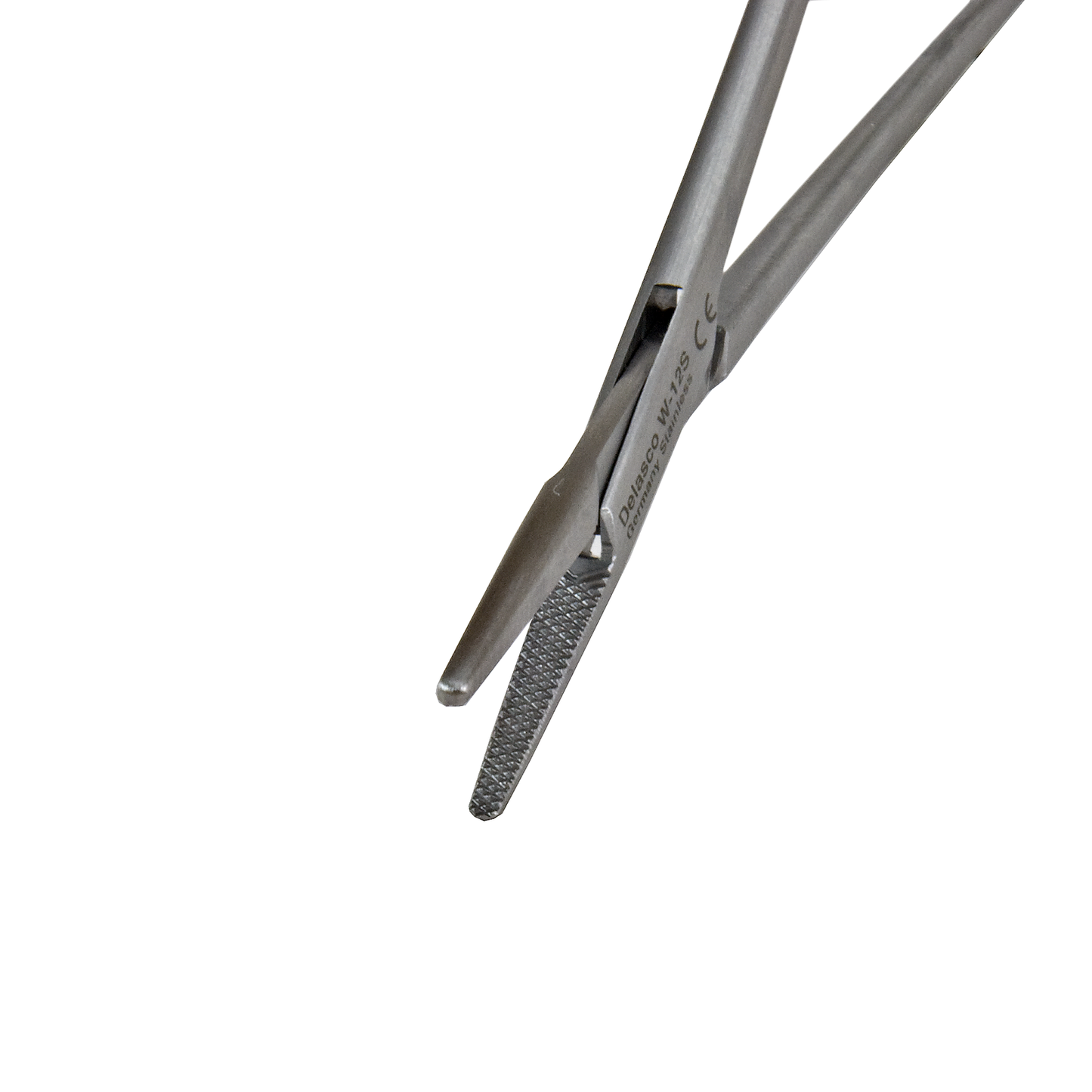 Delasco W-12S Webster Needle Holder 4.75" (12 cm) Extra Fine Serrations, Stainless Steel, Delicate