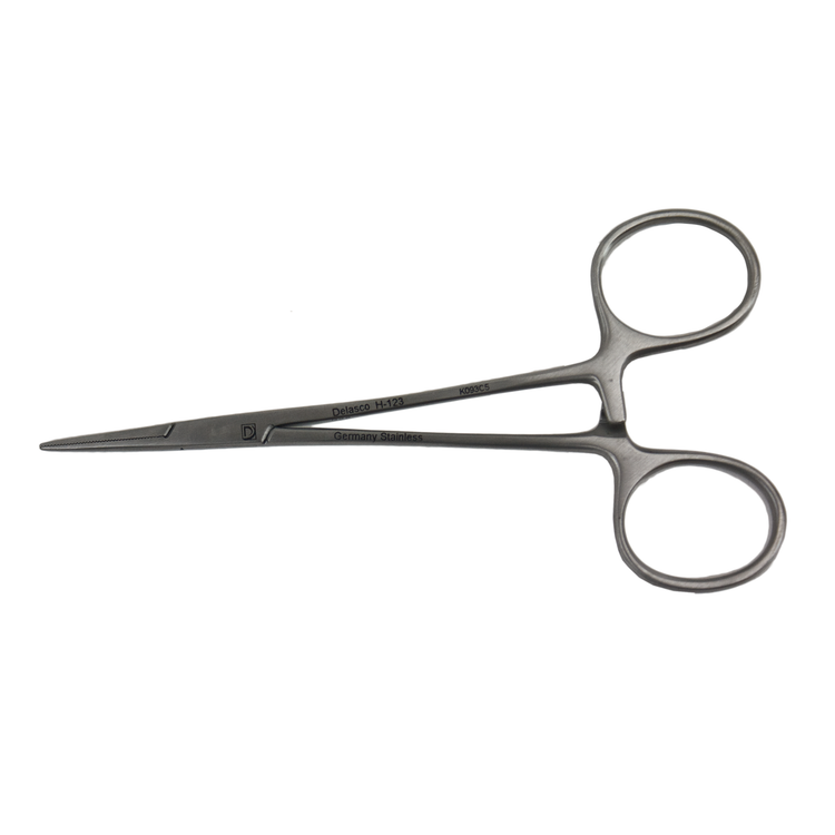 Delasco H-123 Micro-mosquito Hemostat, 4 3/4", Straight, Fine