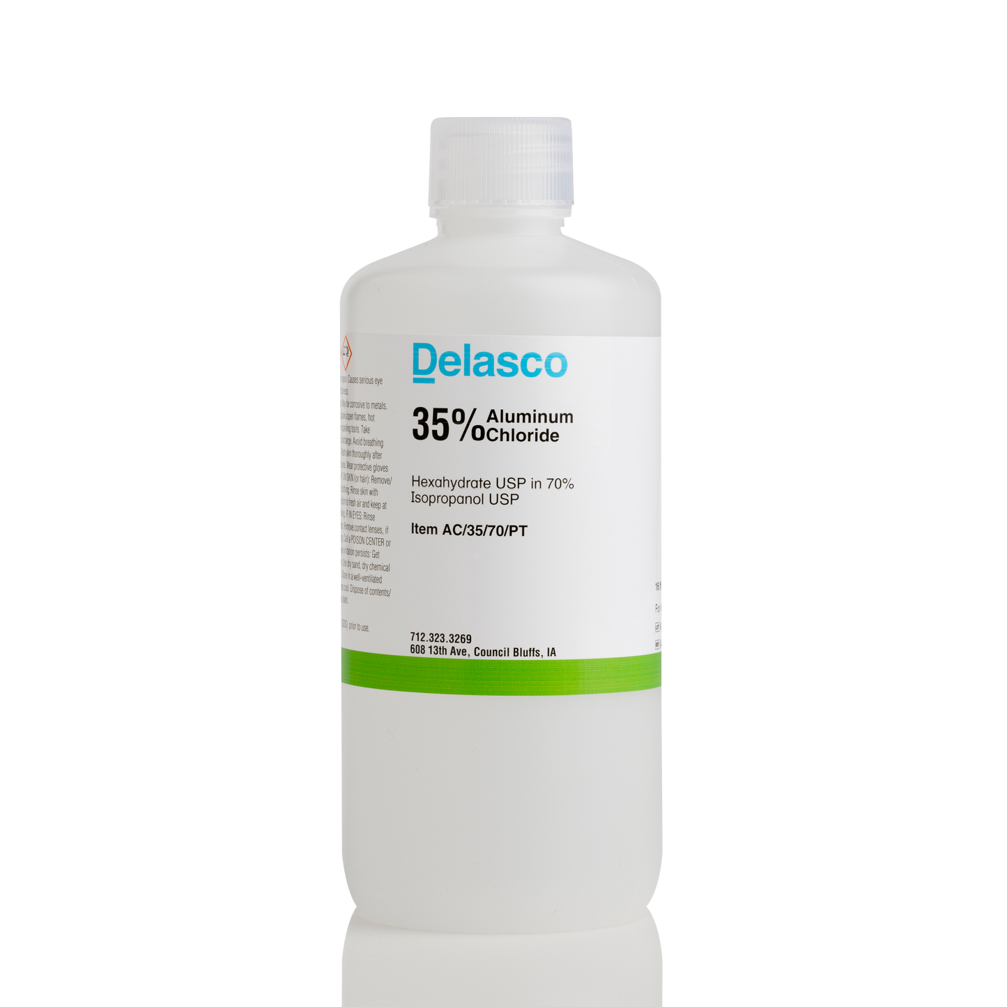 Delasco AC/35/70/PT Aluminum Chloride 35% in Isopropanol 70% pint