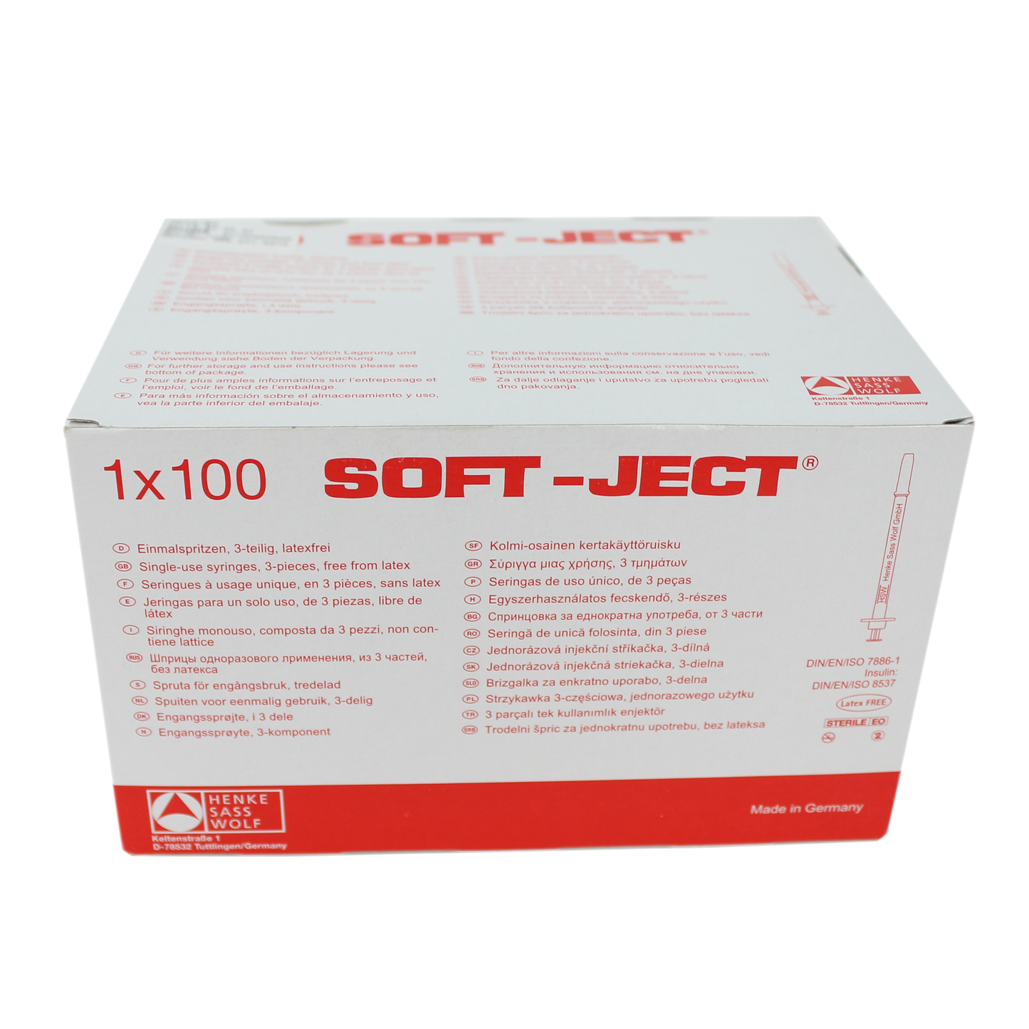 HSW 8300019875 Soft-Ject 1 ml 30 G x 1/2 in. Syringe with Needle