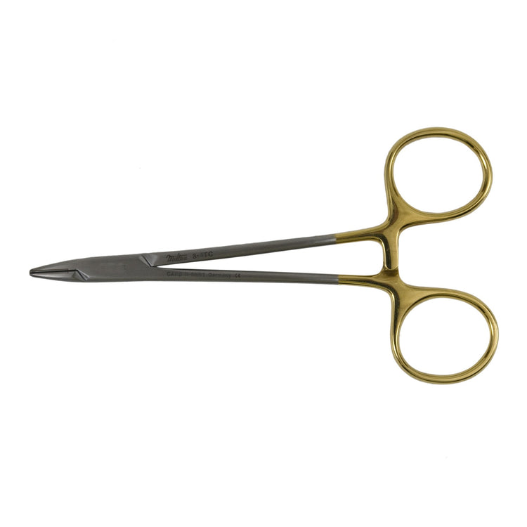 Derf Needle Holder, 4.75", Serrated, Tungsten Carbide Jaws, by Miltex