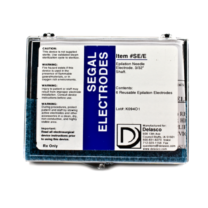 Segal® Reusable Electrodes, Epilation Needle, Box of 6