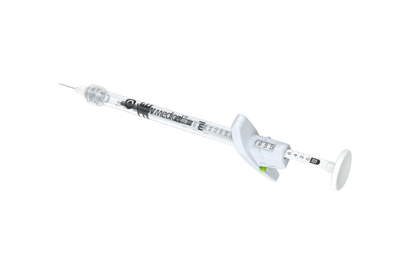 3Dose™ Precision LDS Syringe - Green (0.0125, 0.025, 0.05mL)