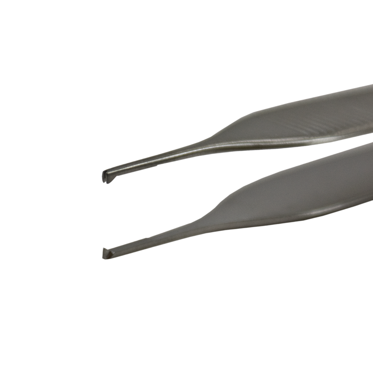 Delasco FA-SP Adson Forceps 4.75 in Straight 1.5mm 1x2 Teeth W/Platform