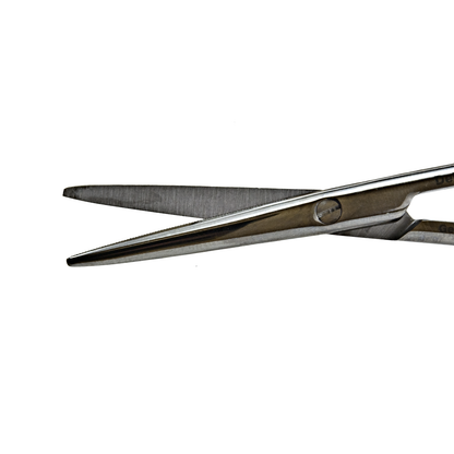 Delasco S-135 Strabismus Supercut Scissors 4 1/2" Straight, One Blade Serrated, Blunt/Blunt Tips, Stainless Steel
