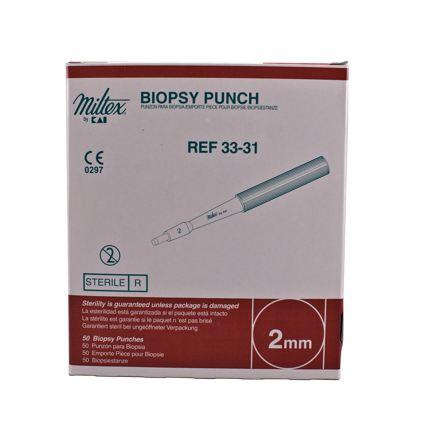 Miltex 33-31 Disposable Biopsy Punches, 2mm