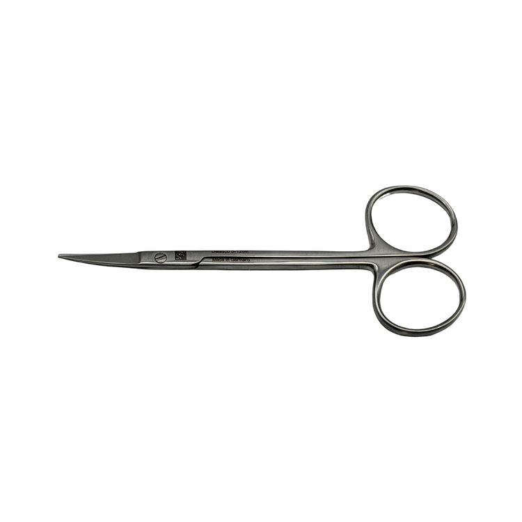 Dextra Curved Iris Scissors, 4 1/2in, Curved, Sharp/Blunt