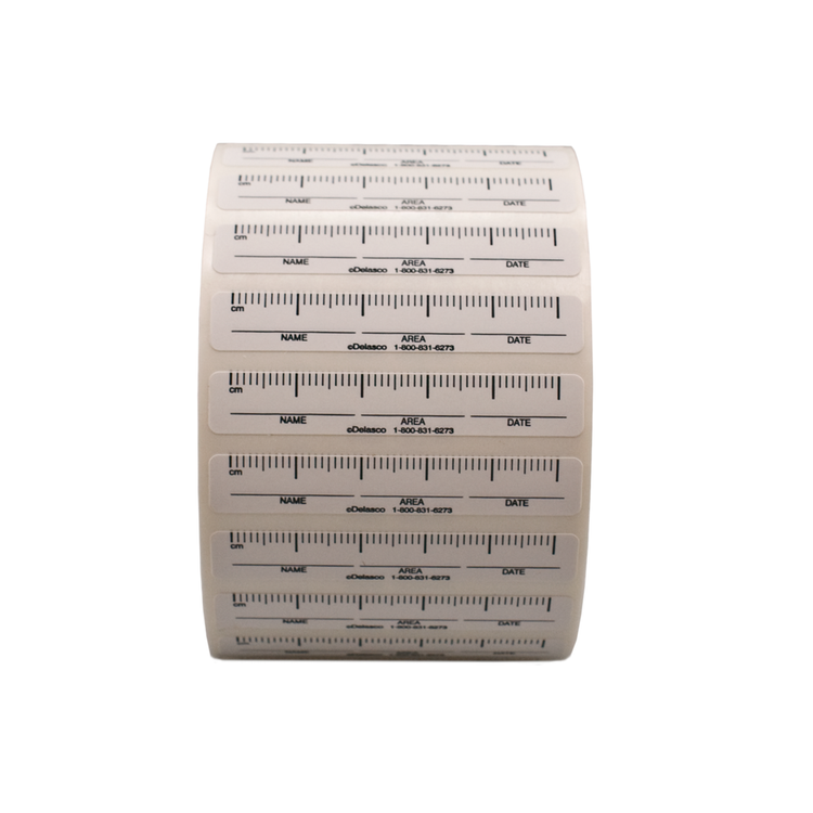 Delasco LP/BLK Photo Measuring Labels black