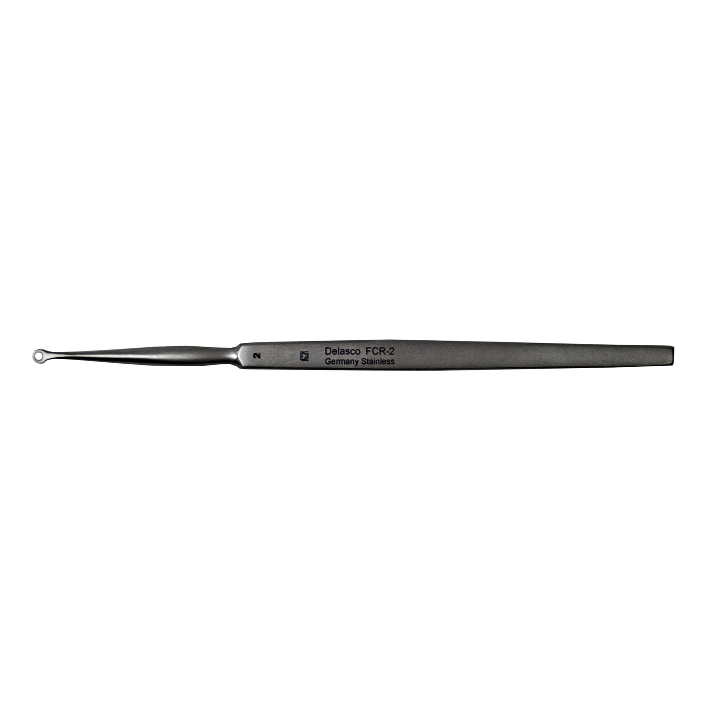 Delasco FCR-2 Fox Curette 5.5 in Straight 2mm Round