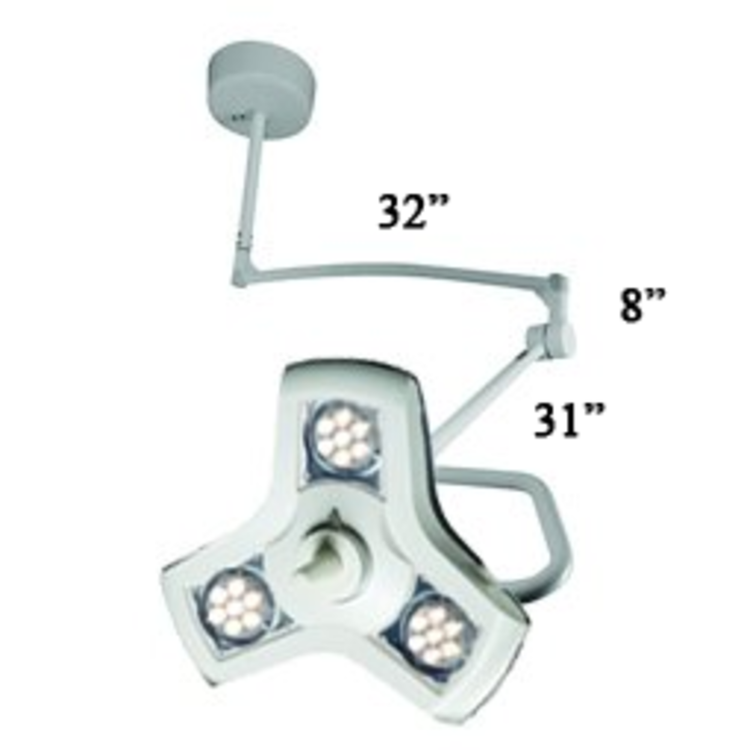 Burton Medical ALEDSC AIM LED Exam Light Universal Input, Ceiling Mount