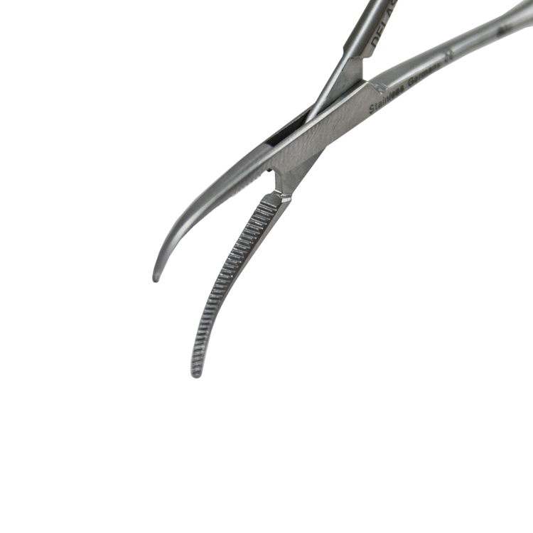 Delasco H-112 Pedifine Mosquito Hemostat 4in, Curved, Extra-Fine