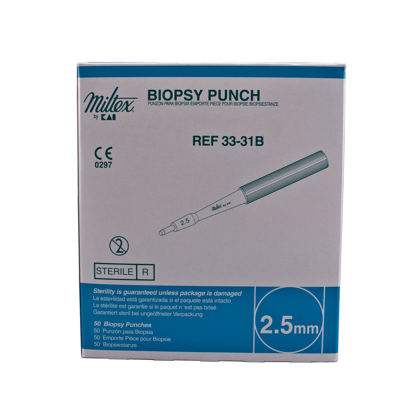 Miltex 33-31B Disposable Biopsy Punches, 2.5mm