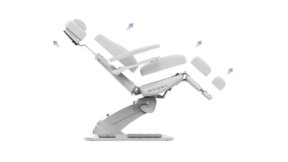 Silverfox Swivel Facial Bed with Handheld Remote and Foot Controls