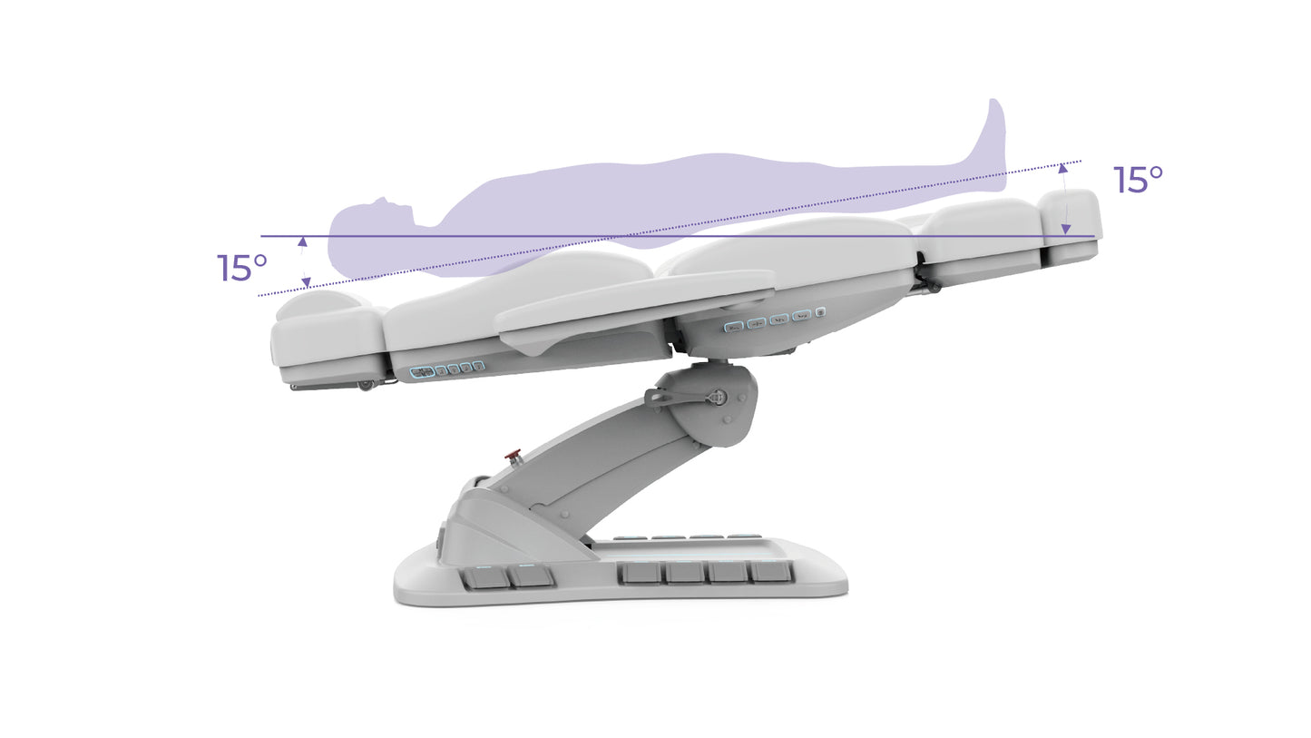 Silverfox Swivel Facial Bed with Handheld Remote and Foot Controls