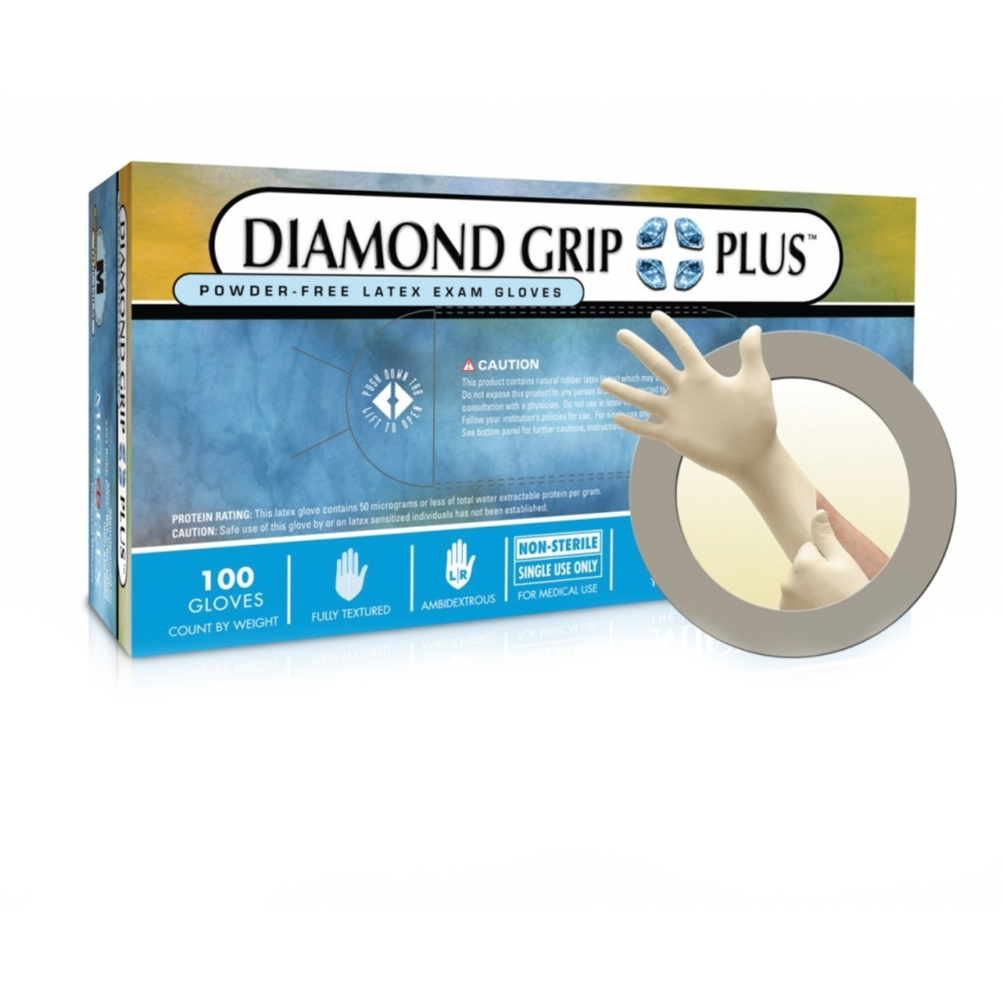 Ansell DGP-350 Microflex Diamond Grip Plus, Medium