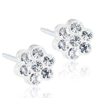 Blomdahl Daisy Earring Cassettes for use with Blomdahl Piercing Gun only, Crystal, Box of 10