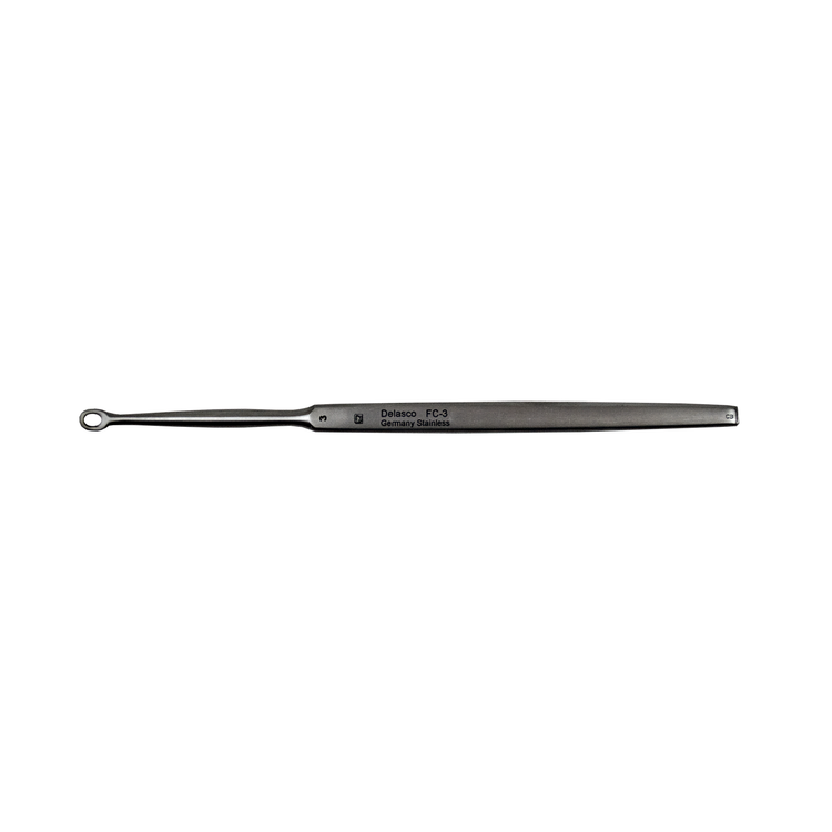 Delasco FC-3 Fox Curette 5.5 in Straight 2.9mm X 4mm Oval