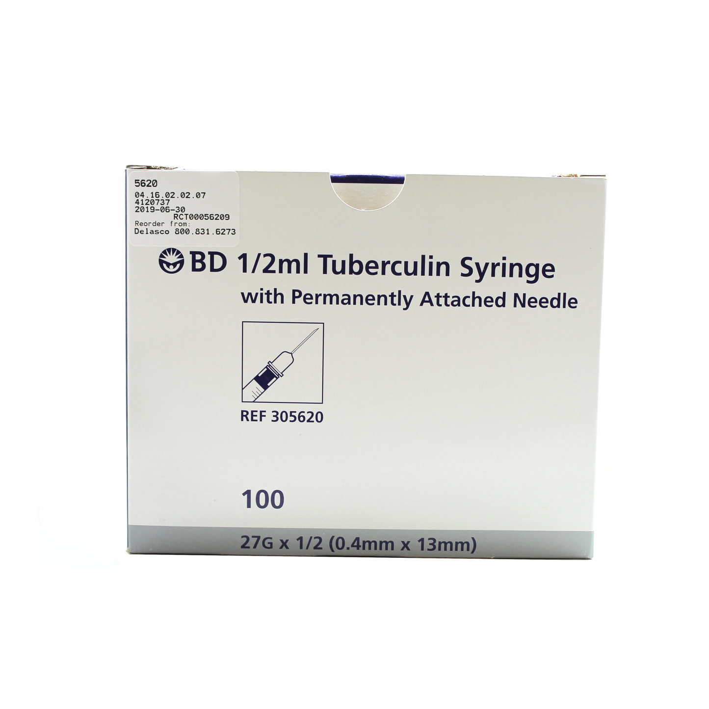 BD 305620 0.5 ml 27 G x 1/2 in. Syringe with Permanent Needle