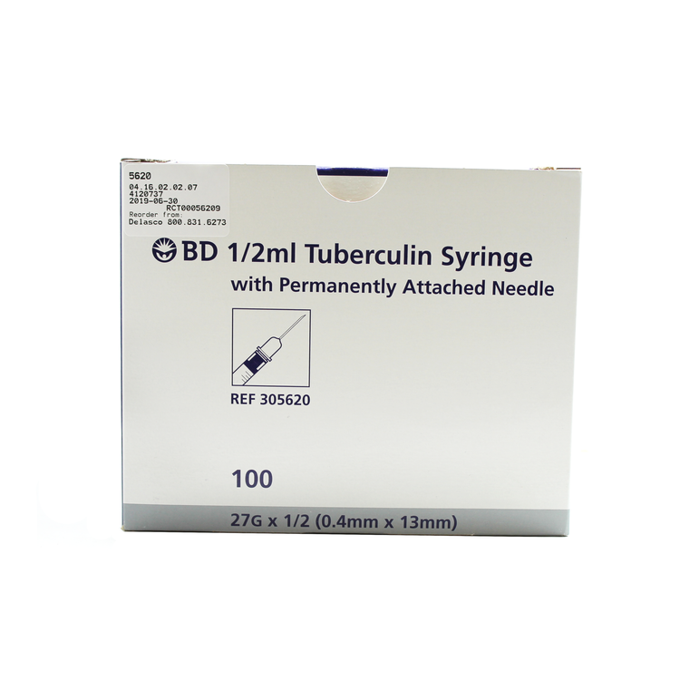 BD 305620 0.5 ml 27 G x 1/2 in. Syringe with Permanent Needle