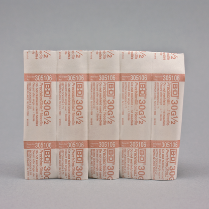 BD 305106 PrecisionGlide 30 G x 1/2 in. Hypodermic Plastic Blister Pack Needle