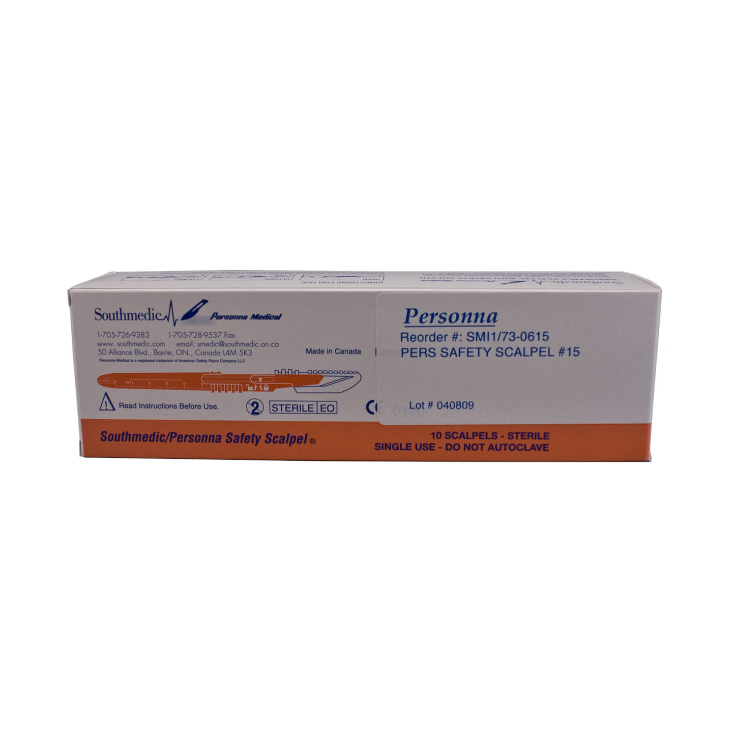 Southmedic 73-0615 Safety Scalpels Scalpel, #15