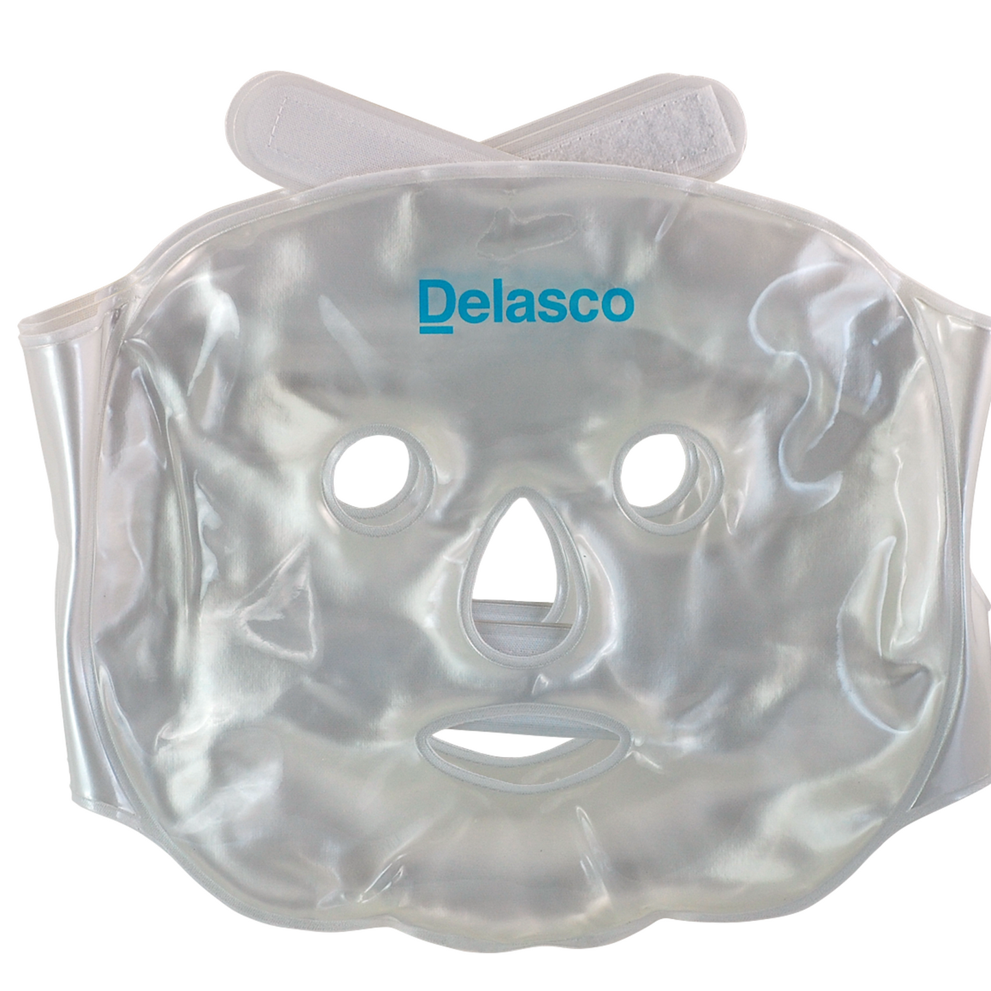 Delasco GEL/FACE1 Gel Face Mask with Holes, Double Strap, White, Each