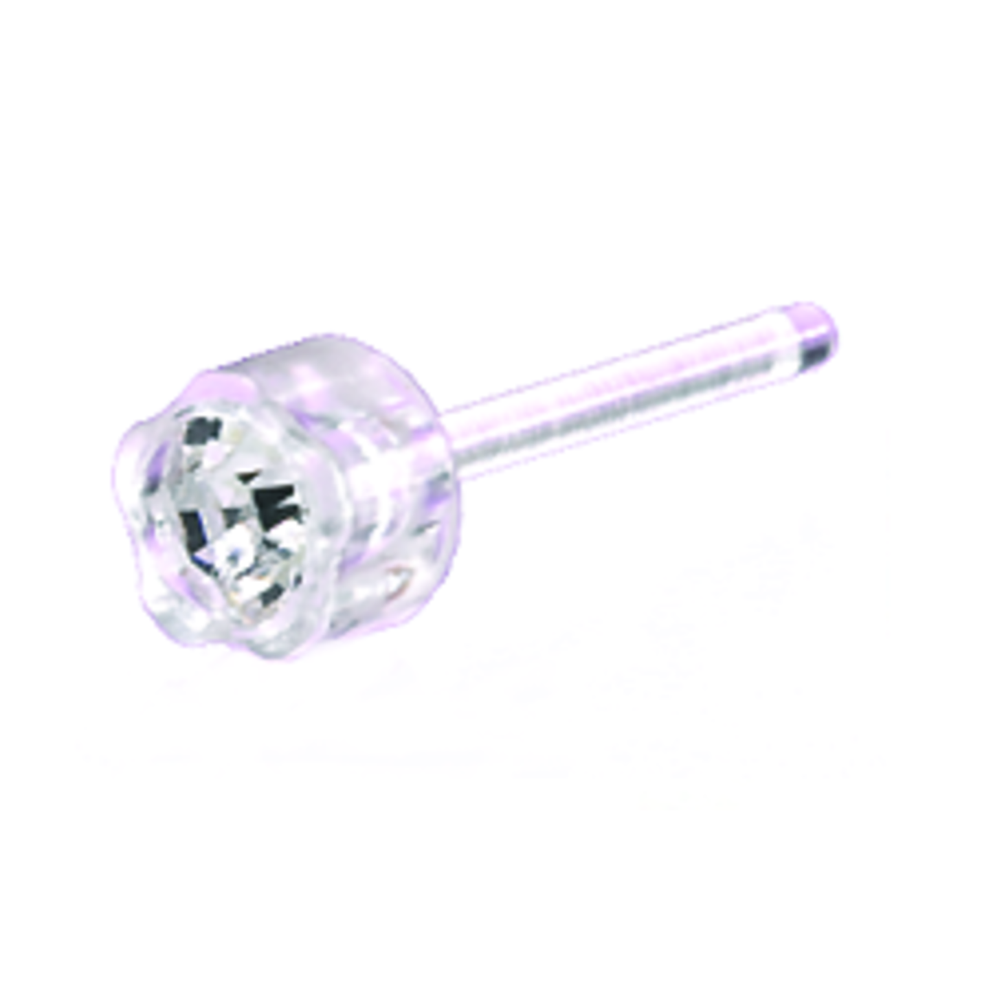 Blomdahl Earring Cassettes for use with Blomdahl Piercing Gun only, Medical Plastic Crystal, Box of 10