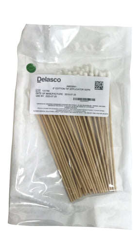 Puritan Cotton Tipped Wood Applicators, 6" Long Kit, Sterile, Box of 50