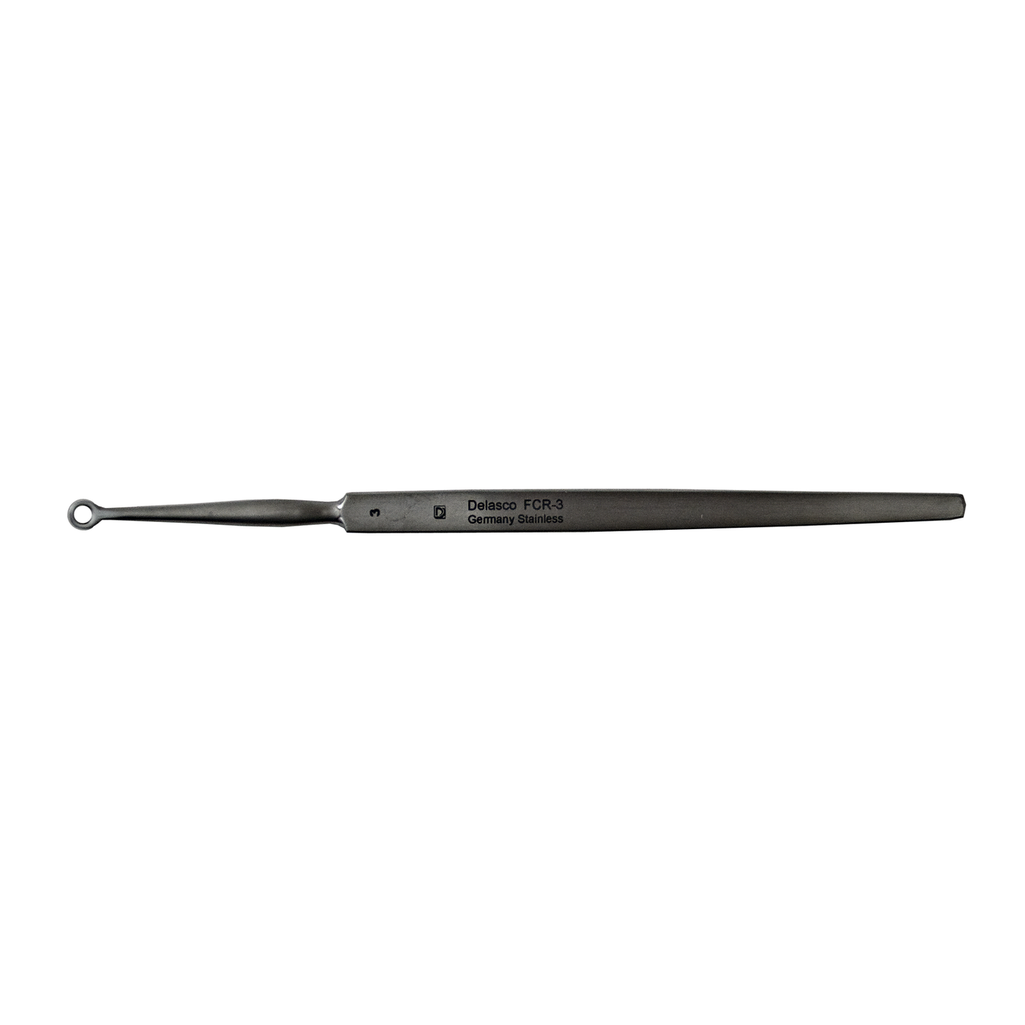 Delasco FCR-3 Fox Curette 5.5 in Straight 3mm Round
