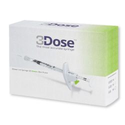 3Dose™ Precision LDS Syringe - Green (0.0125, 0.025, 0.05mL)