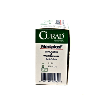 Curad 1496 Mediplast 40% Salicylic Acid Plaster, Corn, Callus and Wart Remover, 2 x 3 in, 25 Pads