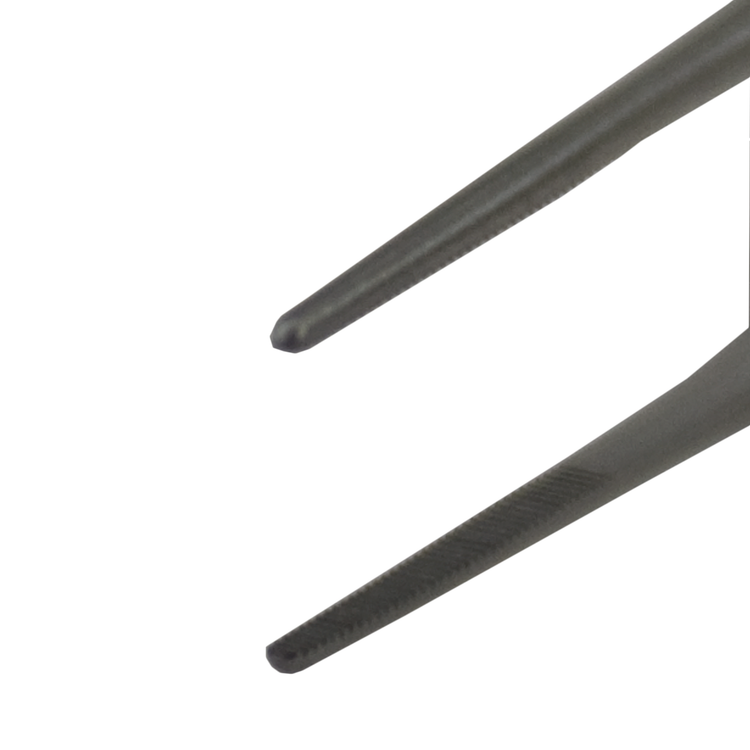 Delasco BH-1 Bishop Harmon Forceps 3.375 in Straight 0.8mm Serrated